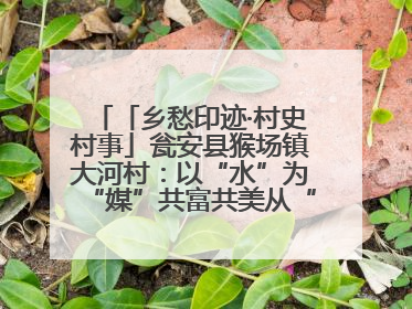 「乡愁印迹·村史村事」瓮安县猴场镇大河村：以“水”为“媒”共富共美从“河”而来