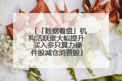 「数据看盘」机构活跃度大幅提升 买入多只算力硬件股减仓消费股