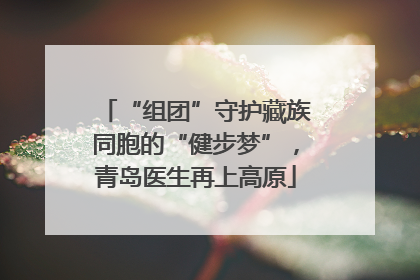 “组团”守护藏族同胞的“健步梦”，青岛医生再上高原