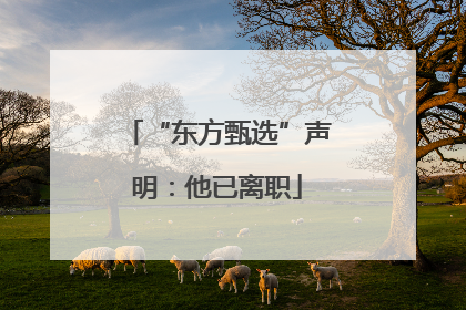 “东方甄选”声明：他已离职