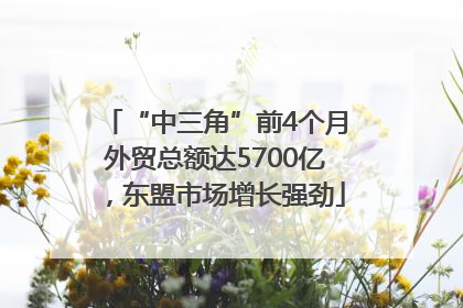 “中三角”前4个月外贸总额达5700亿，东盟市场增长强劲