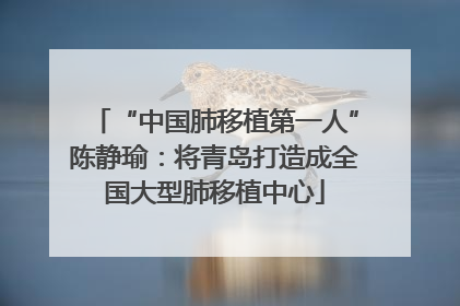 “中国肺移植第一人”陈静瑜：将青岛打造成全国大型肺移植中心