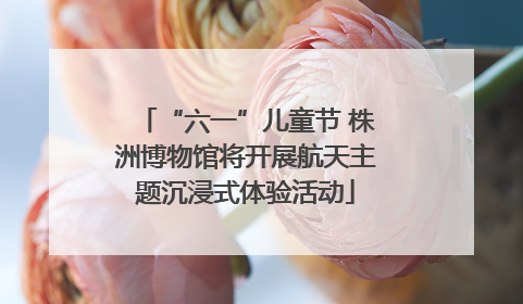 “六一”儿童节 株洲博物馆将开展航天主题沉浸式体验活动