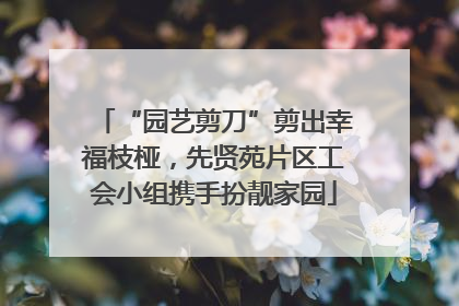 “园艺剪刀”剪出幸福枝桠，先贤苑片区工会小组携手扮靓家园