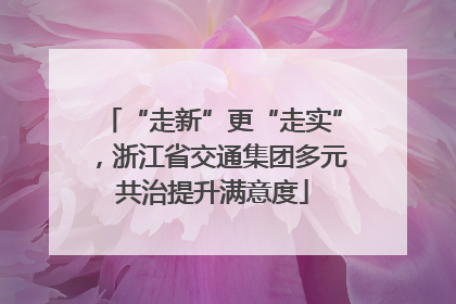 “走新”更“走实”，浙江省交通集团多元共治提升满意度