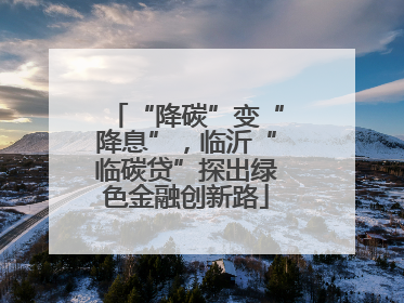 “降碳”变“降息”，临沂“临碳贷”探出绿色金融创新路