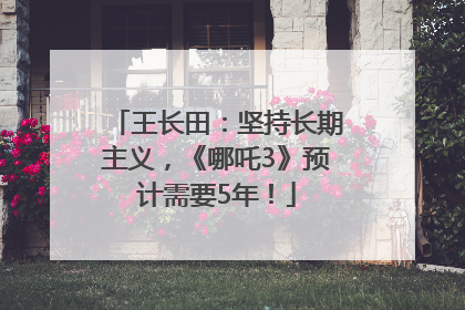 王长田：坚持长期主义，《哪吒3》预计需要5年！