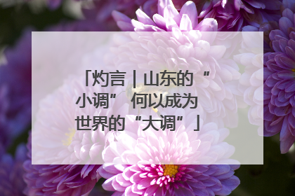 灼言｜山东的“小调” 何以成为世界的“大调”