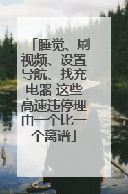 睡觉、刷视频、设置导航、找充电器 这些高速违停理由一个比一个离谱