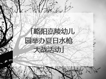 略阳嘉陵幼儿园举办夏日水枪大战活动