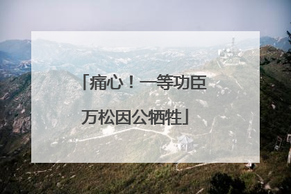 痛心！一等功臣万松因公牺牲
