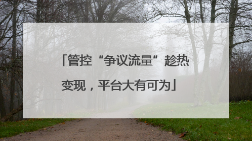 管控“争议流量”趁热变现，平台大有可为