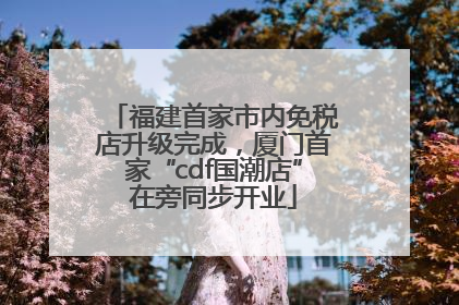 福建首家市内免税店升级完成，厦门首家“cdf国潮店”在旁同步开业