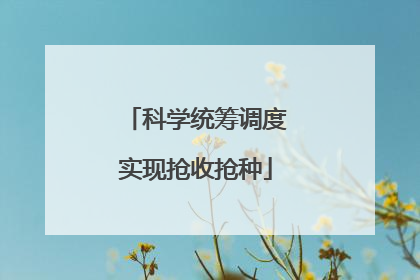 科学统筹调度实现抢收抢种