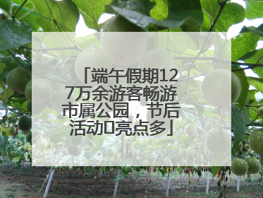 端午假期127万余游客畅游市属公园，节后活动﻿亮点多