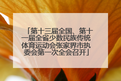 第十三届全国、第十一届全省少数民族传统体育运动会张家界市执委会第一次全会召开