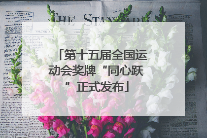 第十五届全国运动会奖牌“同心跃”正式发布