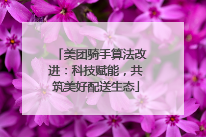 美团骑手算法改进：科技赋能，共筑美好配送生态