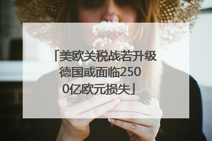 美欧关税战若升级 德国或面临2500亿欧元损失