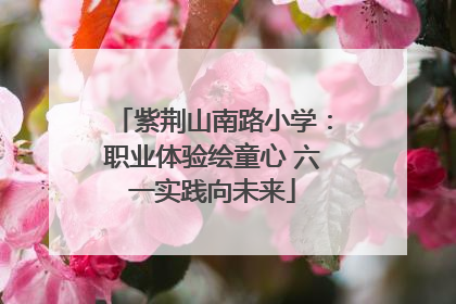 紫荆山南路小学：职业体验绘童心 六一实践向未来