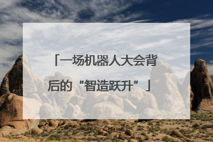 一场机器人大会背后的“智造跃升”