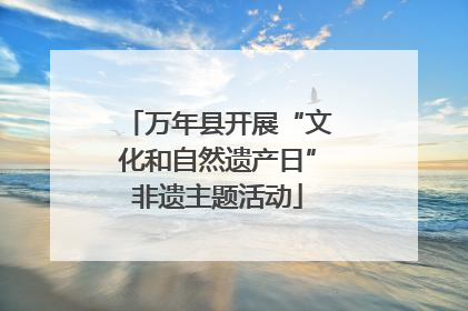 万年县开展“文化和自然遗产日”非遗主题活动