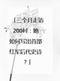 三个月走访200村：她如何写出首部红军后代史诗？