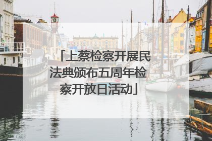 上蔡检察开展民法典颁布五周年检察开放日活动
