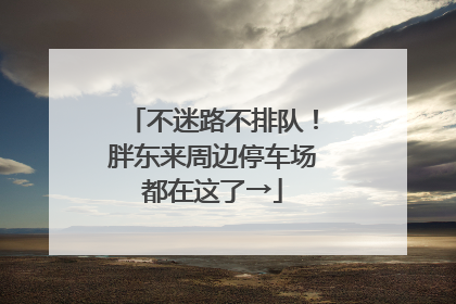 不迷路不排队！胖东来周边停车场都在这了→