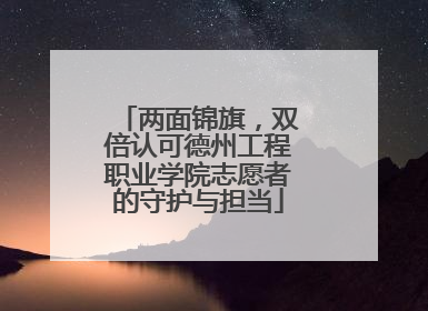 两面锦旗，双倍认可德州工程职业学院志愿者的守护与担当