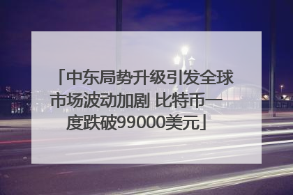 中东局势升级引发全球市场波动加剧 比特币一度跌破99000美元