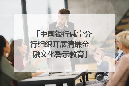 中国银行咸宁分行组织开展清廉金融文化警示教育
