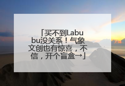 买不到Labubu没关系！气象文创也有惊喜，不信，开个盲盒→