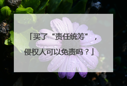 买了“责任统筹”，侵权人可以免责吗？