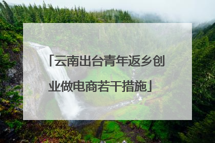 云南出台青年返乡创业做电商若干措施