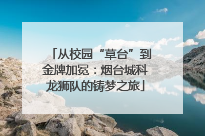 从校园“草台”到金牌加冕：烟台城科龙狮队的铸梦之旅