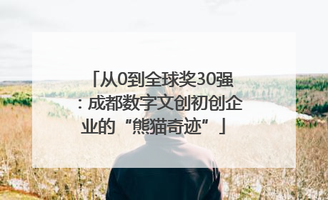从0到全球奖30强：成都数字文创初创企业的“熊猫奇迹”