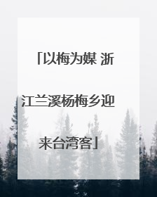 以梅为媒 浙江兰溪杨梅乡迎来台湾客