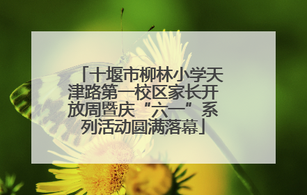 十堰市柳林小学天津路第一校区家长开放周暨庆“六一”系列活动圆满落幕
