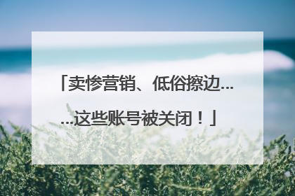 卖惨营销、低俗擦边……这些账号被关闭！