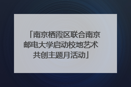 南京栖霞区联合南京邮电大学启动校地艺术共创主题月活动