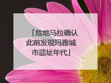 危地马拉确认此前发现玛雅城市遗址年代