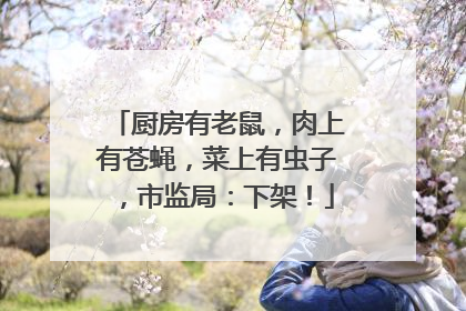 厨房有老鼠，肉上有苍蝇，菜上有虫子，市监局：下架！