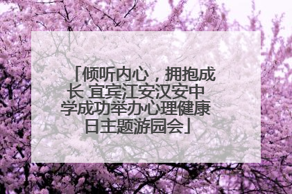 倾听内心，拥抱成长 宜宾江安汉安中学成功举办心理健康日主题游园会