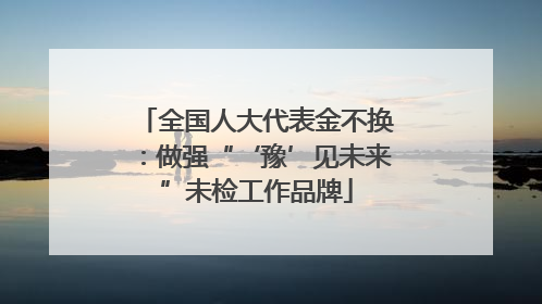全国人大代表金不换：做强“‘豫’见未来”未检工作品牌