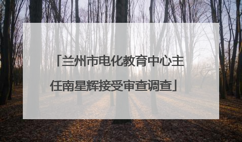 兰州市电化教育中心主任南星辉接受审查调查