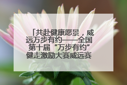 共赴健康愿景，威远万步有约——全国第十届“万步有约”健走激励大赛威远赛区启动仪式