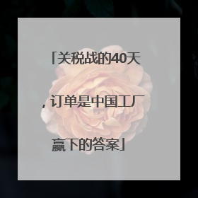 关税战的40天，订单是中国工厂赢下的答案
