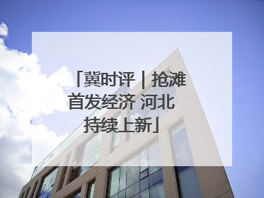 冀时评｜抢滩首发经济 河北持续上新