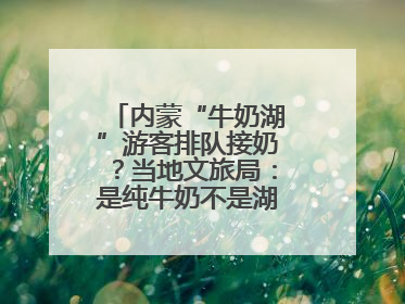 内蒙“牛奶湖”游客排队接奶？当地文旅局：是纯牛奶不是湖水，可放心喝